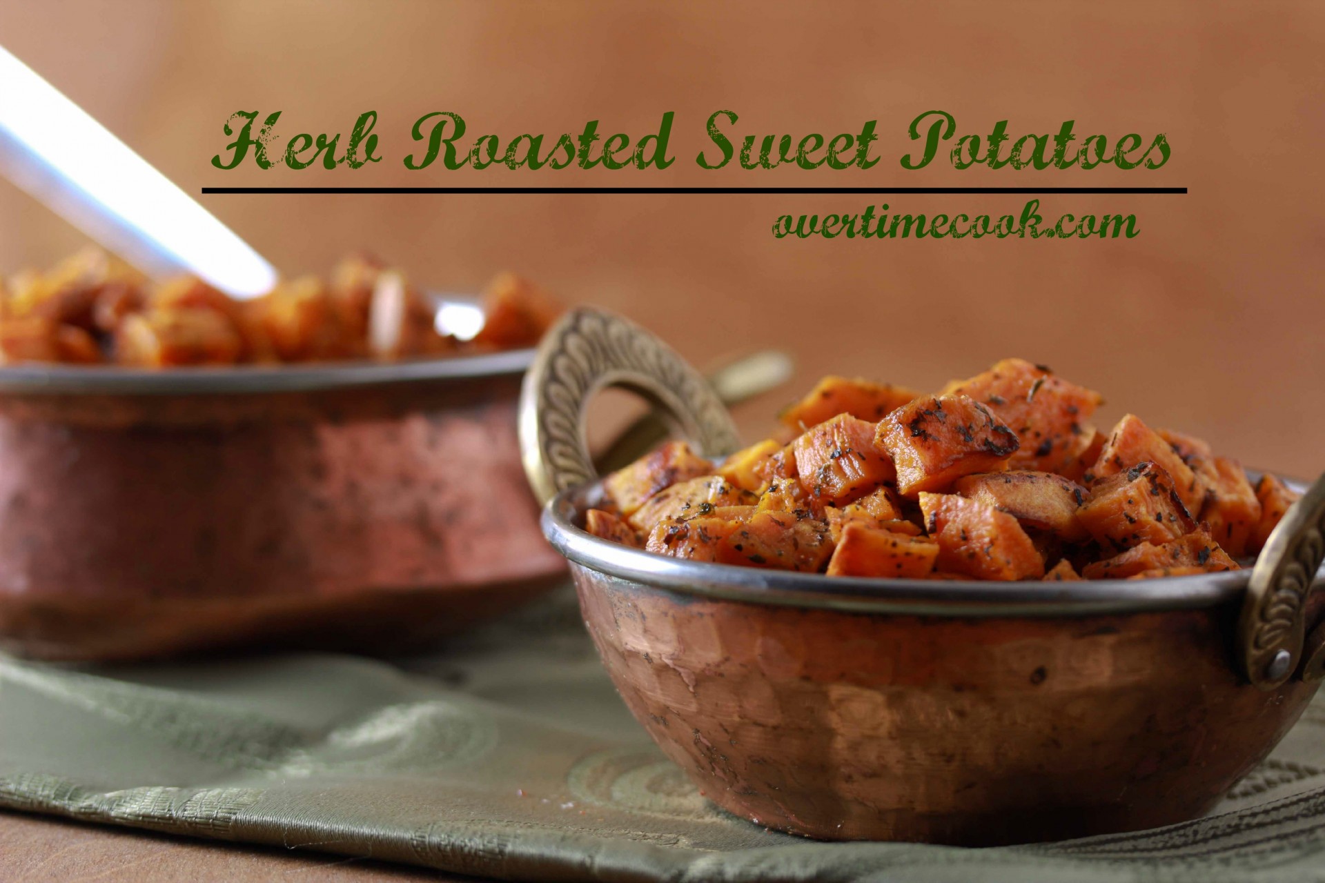 herb roasted sweet potatoes on overtime cook
